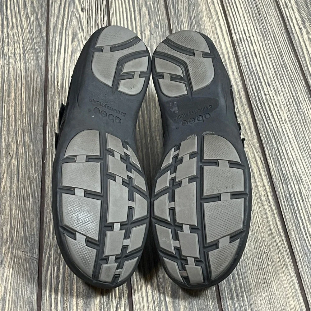 ABEO Smartsystem‎ Mary Jane Shoes Womens 8 Black Leather Fabric Comfort Walking